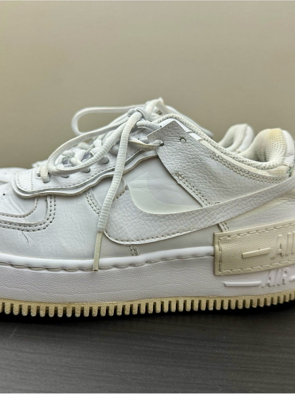 Nike Air Force 1 Shadow White Sneakers Size 7.5 - Picture 6 of 14